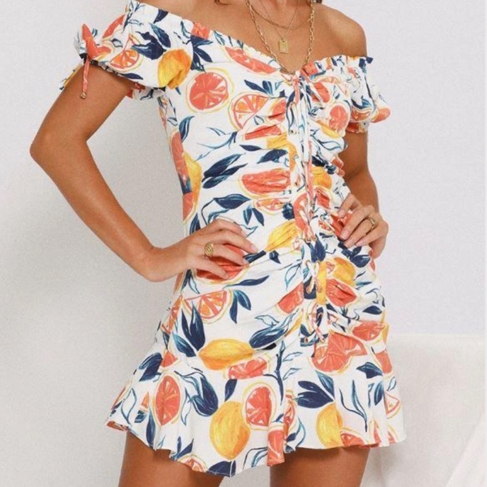 Seven Wonders Lemons and Tangerine Dress